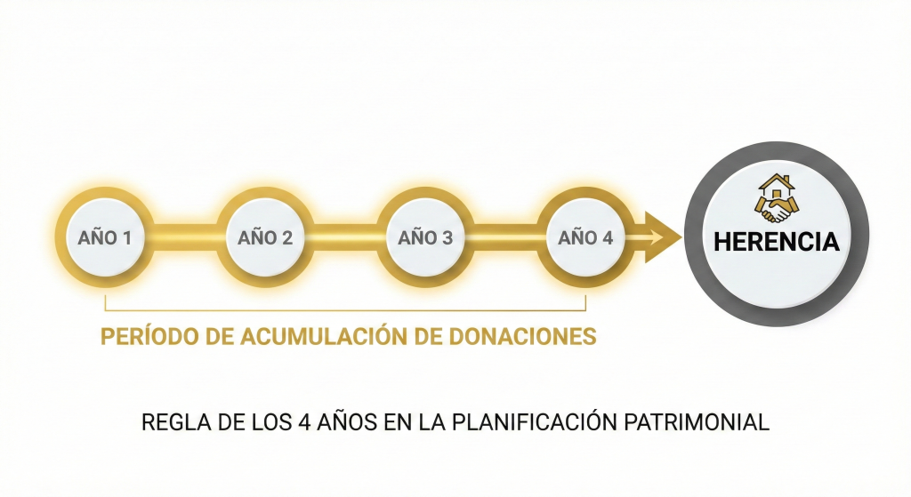 Acumulación de donaciones y la regla de los 4 años.